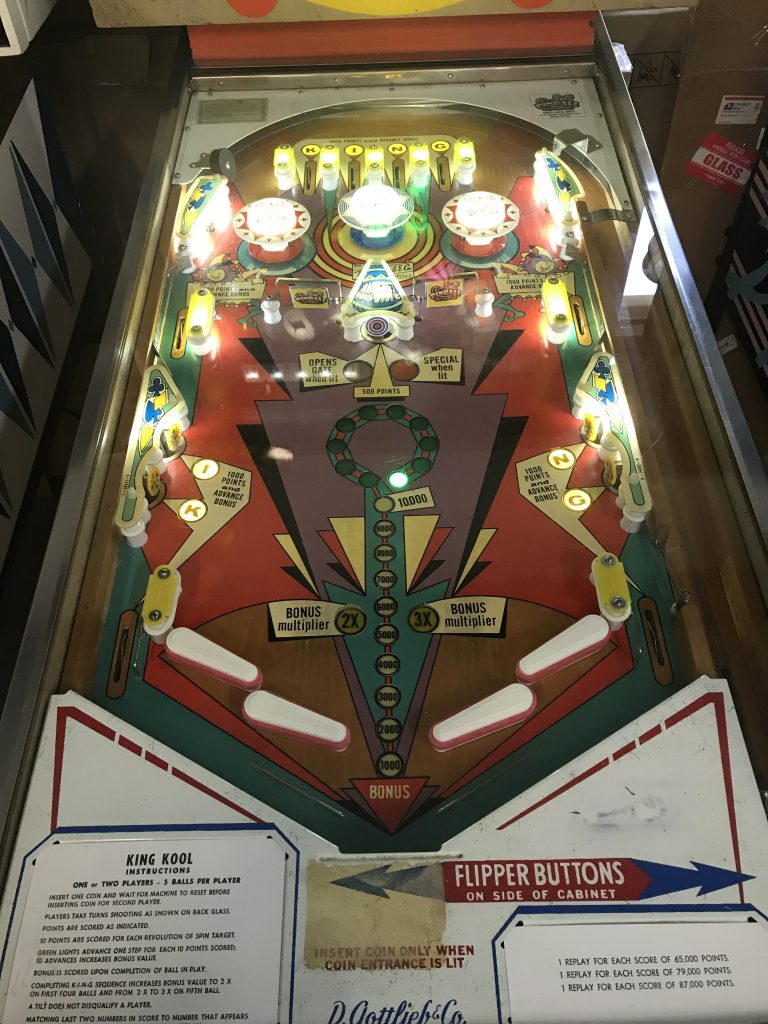 SOLD 1972 Gottlieb King Kool Pinball Restorations